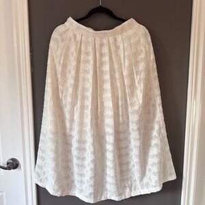 White Textured Women's Skirt
